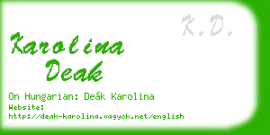 karolina deak business card