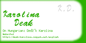 karolina deak business card